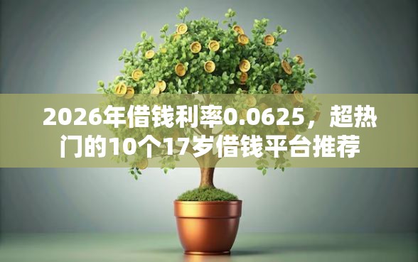 2026年借钱利率0.0625，超热门的10个17岁借钱平台推荐