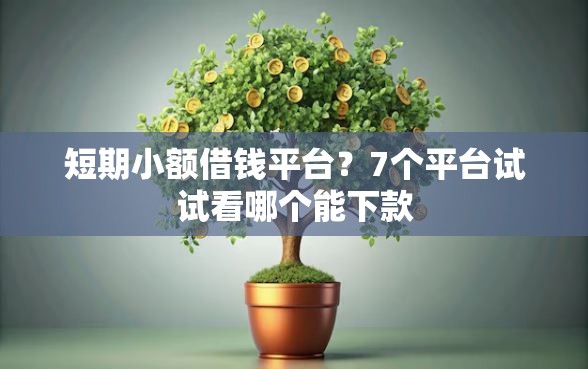 短期小额借钱平台？7个平台试试看哪个能下款
