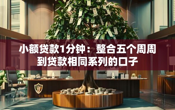 小额贷款1分钟：整合五个周周到贷款相同系列的口子