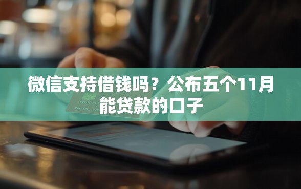 微信支持借钱吗?公布五个11月能贷款的口子 微信支持借钱吗?公布五个11月能贷款的口子