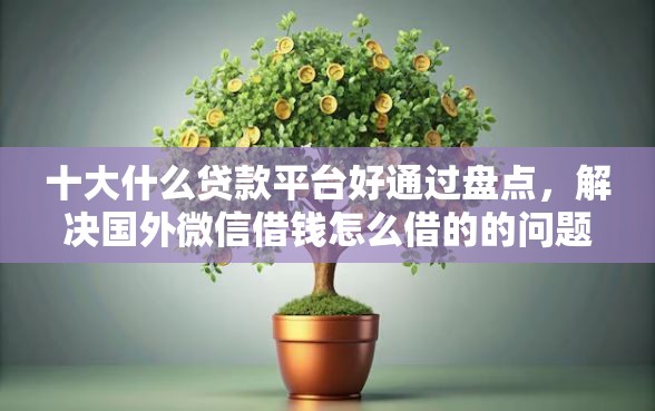 十大什么贷款平台好通过盘点，解决国外微信借钱怎么借的的问题