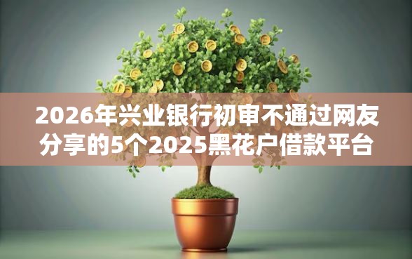 2026年兴业银行初审不通过网友分享的5个2025黑花户借款平台我觉得不错！