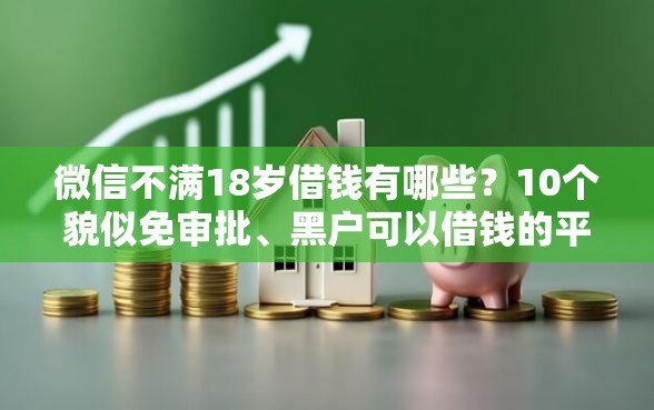 微信不满18岁借钱有哪些？10个貌似免审批、黑户可以借钱的平台合集