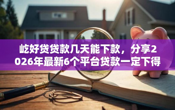 屹好贷贷款几天能下款，分享2026年最新6个平台贷款一定下得来