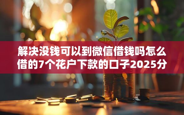 解决没钱可以到微信借钱吗怎么借的7个花户下款的口子2025分享