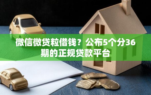 微信微贷粒借钱？公布5个分36期的正规贷款平台