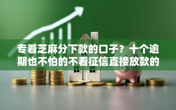 专看芝麻分下款的口子？十个逾期也不怕的不看征信直接放款的平台