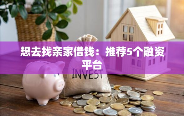 想去找亲家借钱：推荐5个融资平台