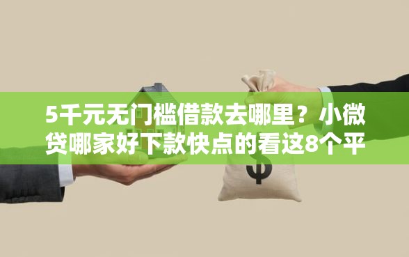 5千元无门槛借款去哪里？小微贷哪家好下款快点的看这8个平台