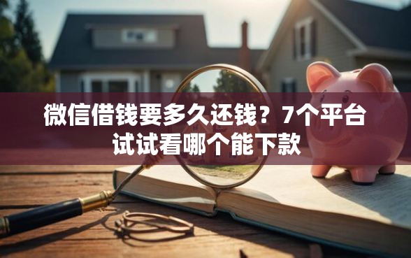 微信借钱要多久还钱？7个平台试试看哪个能下款