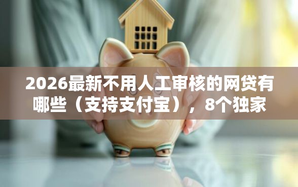 2026最新不用人工审核的网贷有哪些（支持支付宝），8个独家贷款的平台无私分享