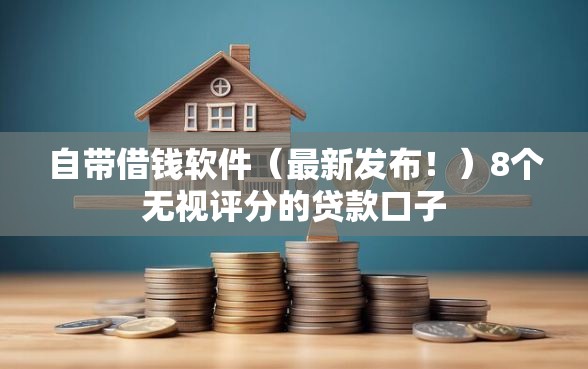 自带借钱软件（最新发布！）8个无视评分的贷款口子