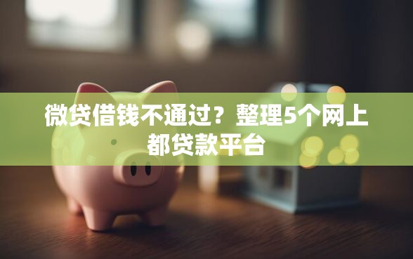 微贷借钱不通过？整理5个网上都贷款平台