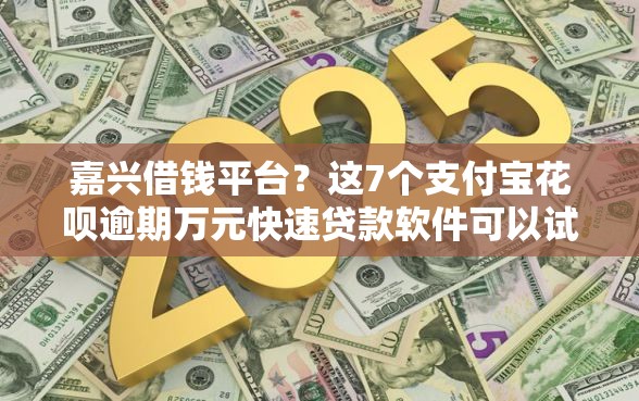 嘉兴借钱平台？这7个支付宝花呗逾期万元快速贷款软件可以试试