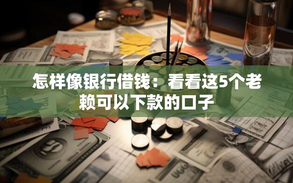 怎样像银行借钱：看看这5个老赖可以下款的口子