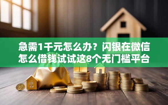 急需1千元怎么办？闪银在微信怎么借钱试试这8个无门槛平台