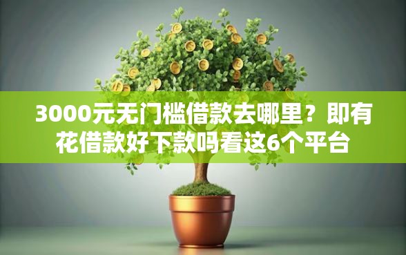 3000元无门槛借款去哪里？即有花借款好下款吗看这6个平台