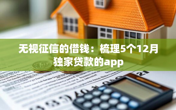 无视征信的借钱：梳理5个12月独家贷款的app