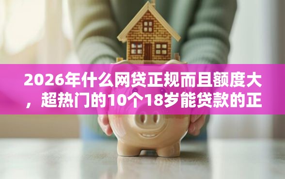 2026年什么网贷正规而且额度大，超热门的10个18岁能贷款的正规平台推荐