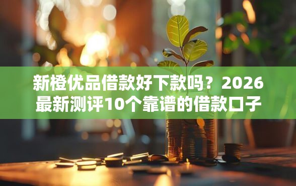 新橙优品借款好下款吗？2026最新测评10个靠谱的借款口子