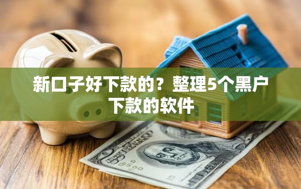 新口子好下款的？整理5个黑户下款的软件