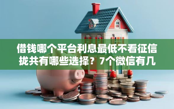 借钱哪个平台利息最低不看征信拢共有哪些选择？7个微信有几个借钱平台详解