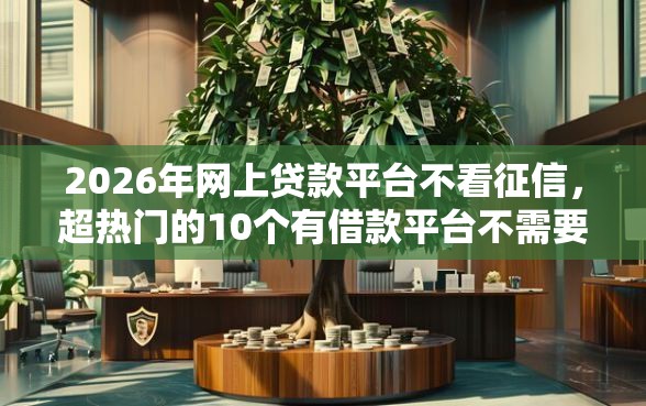 2026年网上贷款平台不看征信，超热门的10个有借款平台不需要征信就能借钱的推荐