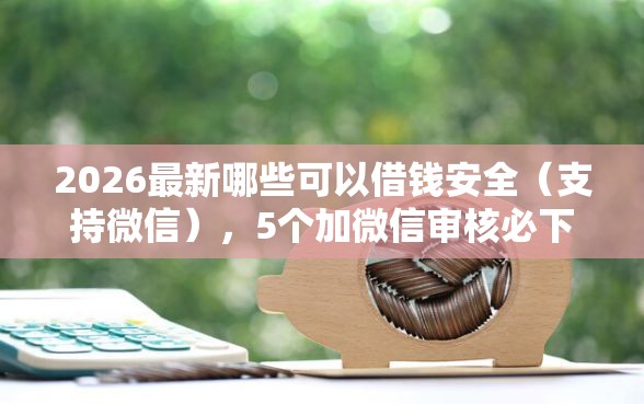 2026最新哪些可以借钱安全（支持微信），5个加微信审核必下的网贷平台无私分享