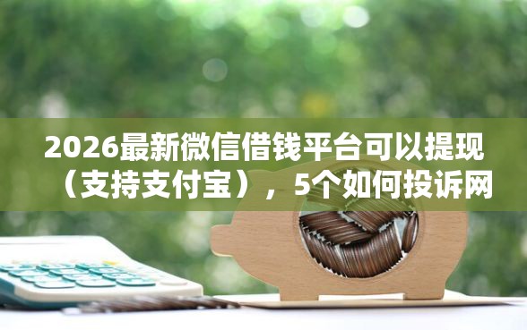 2026最新微信借钱平台可以提现（支持支付宝），5个如何投诉网贷平台无私分享