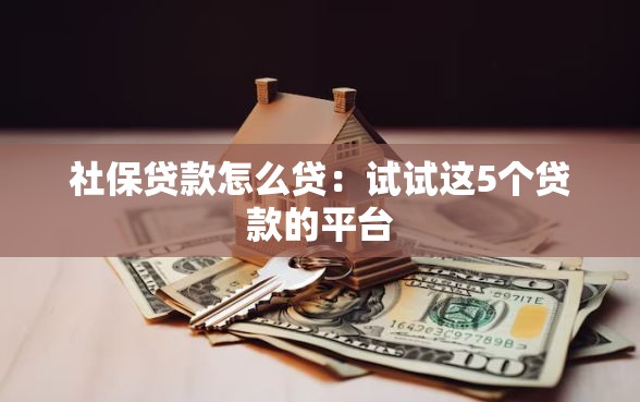 社保贷款怎么贷：试试这5个贷款的平台