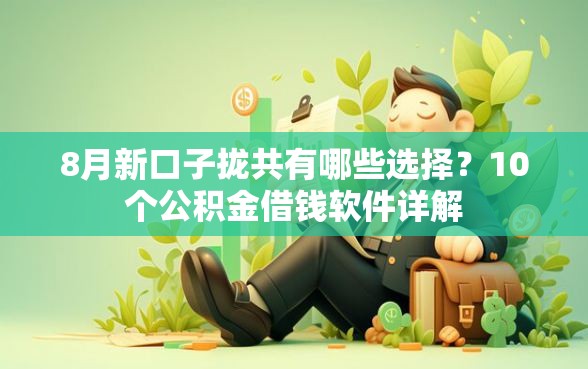8月新口子拢共有哪些选择？10个公积金借钱软件详解