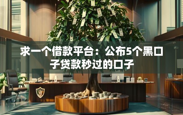 求一个借款平台：公布5个黑口子贷款秒过的口子