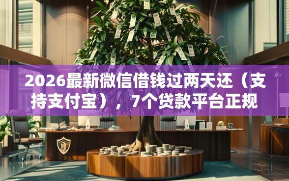 2026最新微信借钱过两天还（支持支付宝），7个贷款平台正规无私分享