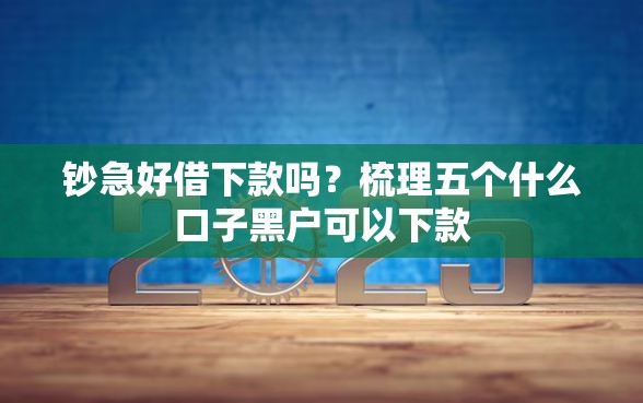 钞急好借下款吗？梳理五个什么口子黑户可以下款