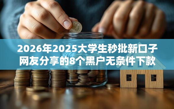 2026年2025大学生秒批新口子网友分享的8个黑户无条件下款的平台我觉得不错！