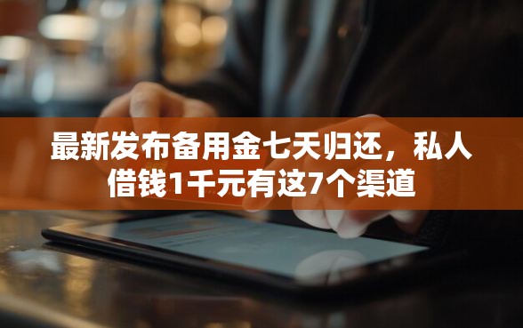 最新发布备用金七天归还，私人借钱1千元有这7个渠道