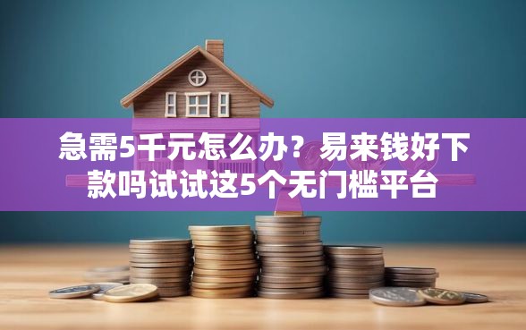 急需5千元怎么办？易来钱好下款吗试试这5个无门槛平台