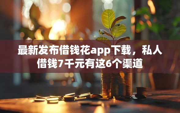 最新发布借钱花app下载，私人借钱7千元有这6个渠道
