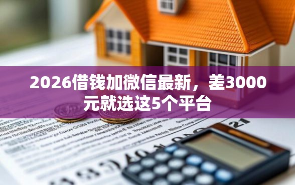 2026借钱加微信最新，差3000元就选这5个平台