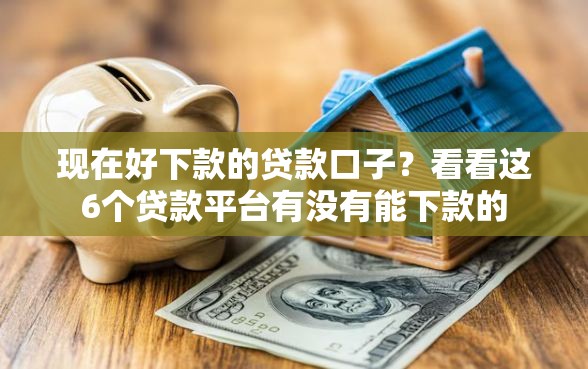 现在好下款的贷款口子？看看这6个贷款平台有没有能下款的