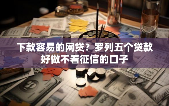下款容易的网贷？罗列五个贷款好做不看征信的口子