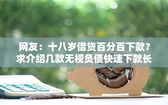 网友：十八岁借贷百分百下款？求介绍几款无视负债快速下款长期网贷的口子
