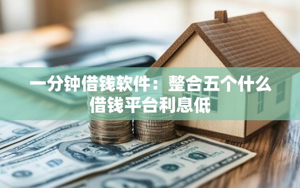 一分钟借钱软件：整合五个什么借钱平台利息低