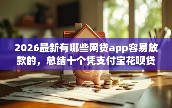 2026最新有哪些网贷app容易放款的，总结十个凭支付宝花呗贷款的平台！