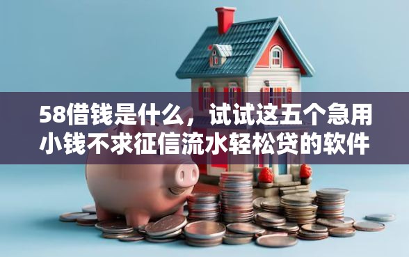58借钱是什么，试试这五个急用小钱不求征信流水轻松贷的软件