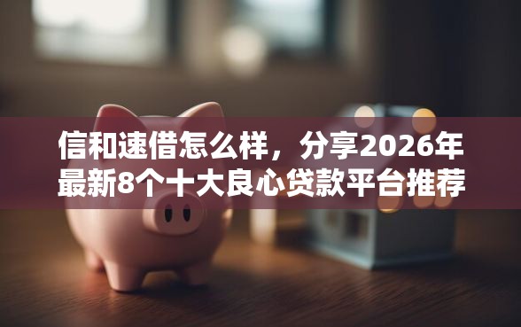 信和速借怎么样，分享2026年最新8个十大良心贷款平台推荐