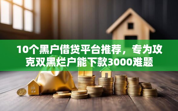 10个黑户借贷平台推荐，专为攻克双黑烂户能下款3000难题