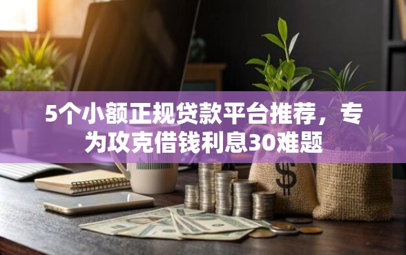 5个小额正规贷款平台推荐，专为攻克借钱利息30难题