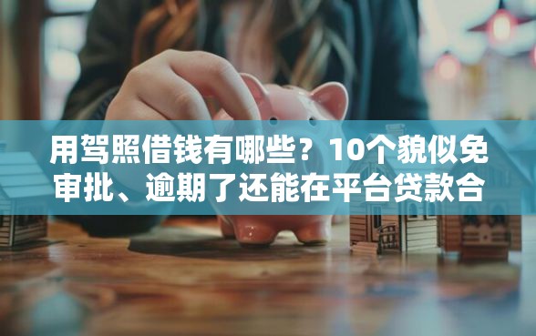 用驾照借钱有哪些？10个貌似免审批、逾期了还能在平台贷款合集