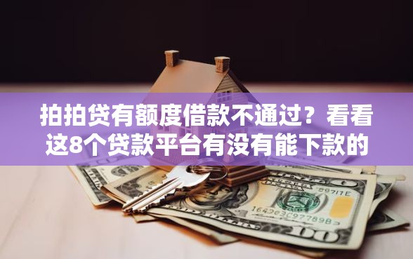 拍拍贷有额度借款不通过？看看这8个贷款平台有没有能下款的